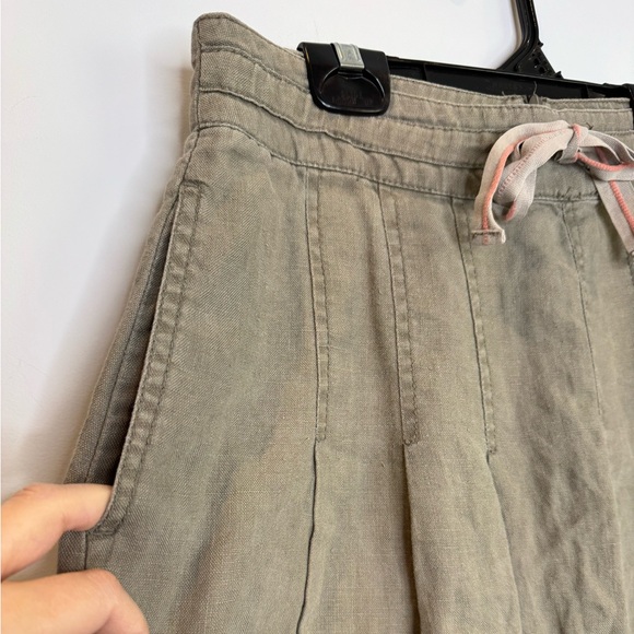 Simons stone gray linen Casual Tan mini Skirt y2k size 7 - Picture 5 of 7